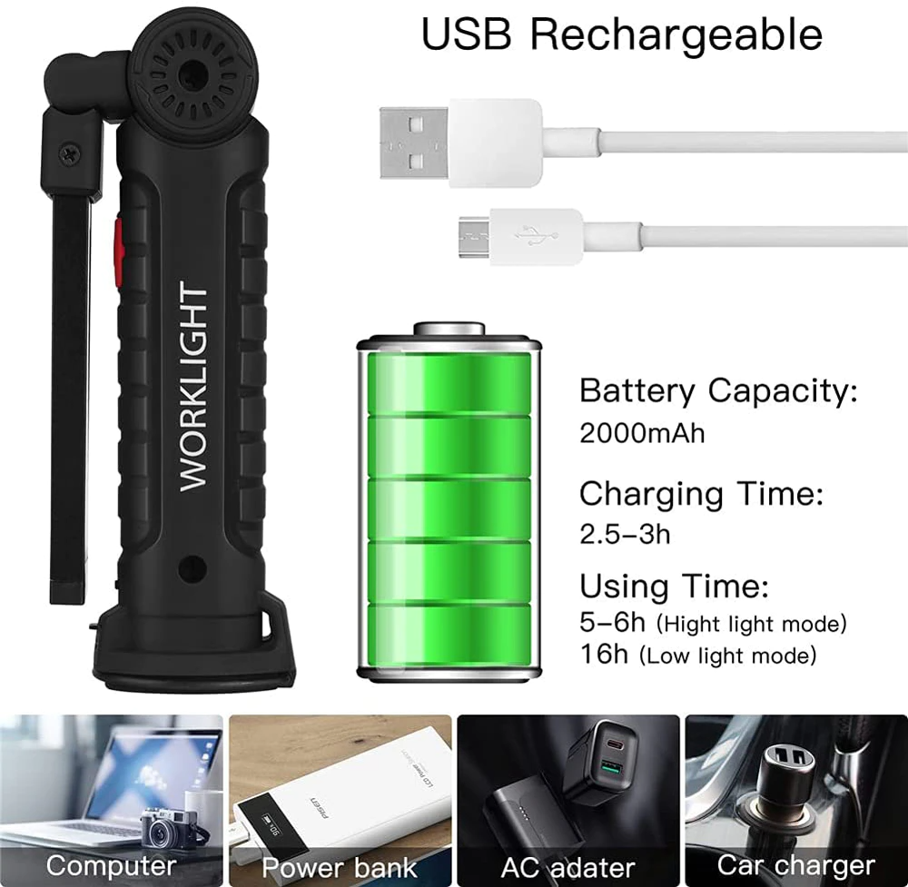 360° Rechargeable Magnetic Work Light