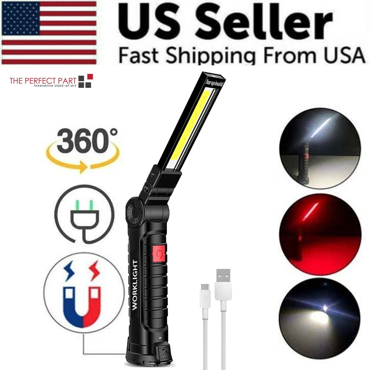 360° Rechargeable Magnetic Work Light