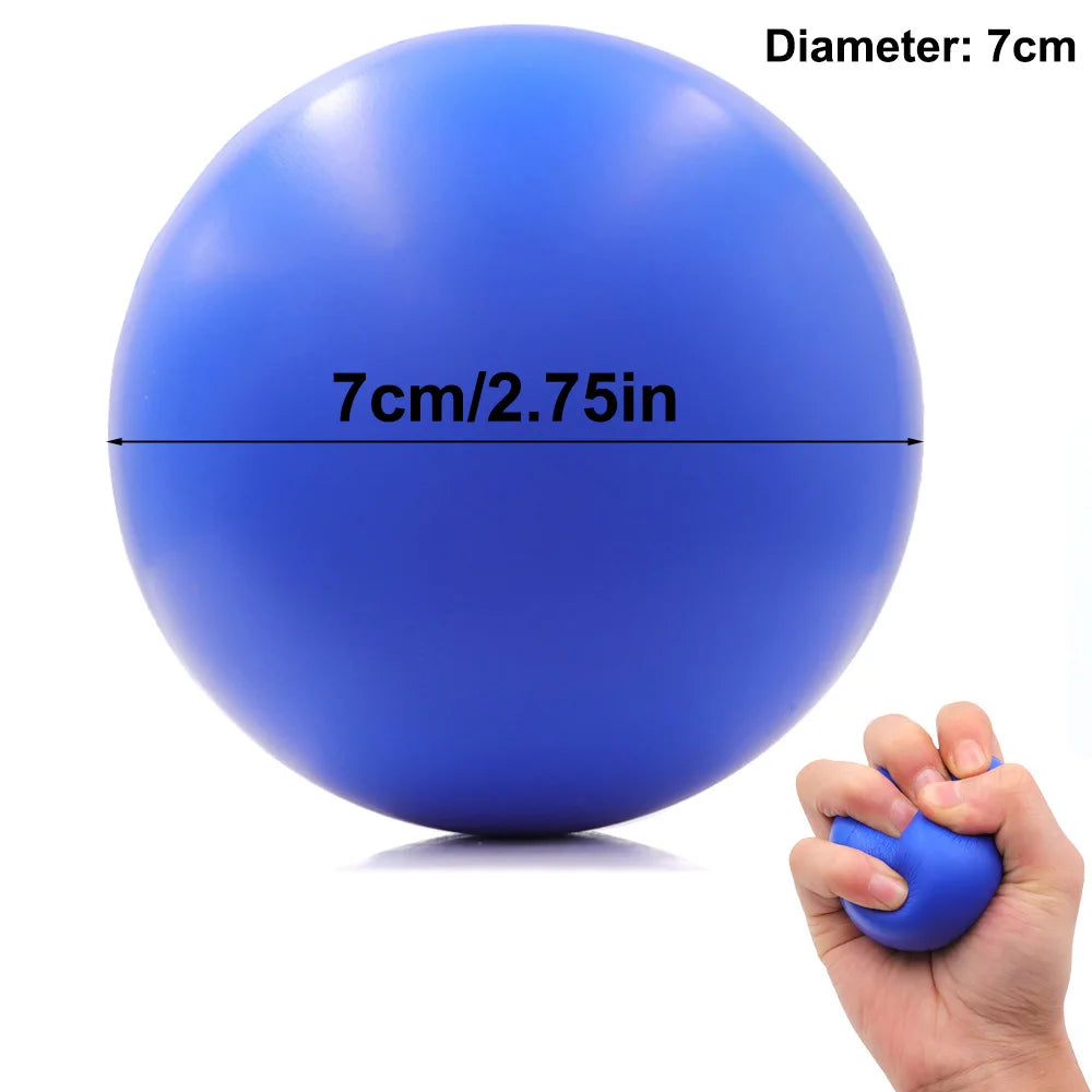 Hand Grip Strengthener, High-Quality Foam Exercise & Massage Balls for Rehabilitation & Stress Relief,2-Size Set with PU Coating
