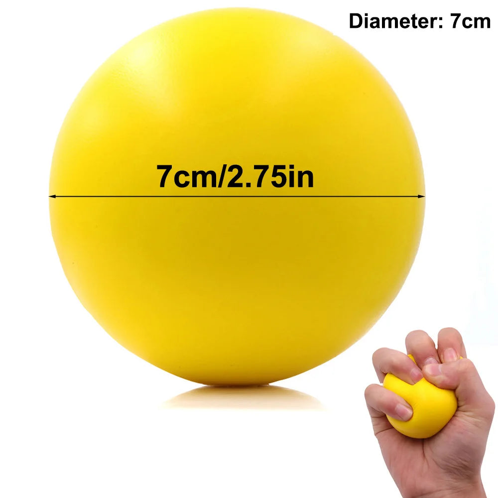 Hand Grip Strengthener, High-Quality Foam Exercise & Massage Balls for Rehabilitation & Stress Relief,2-Size Set with PU Coating