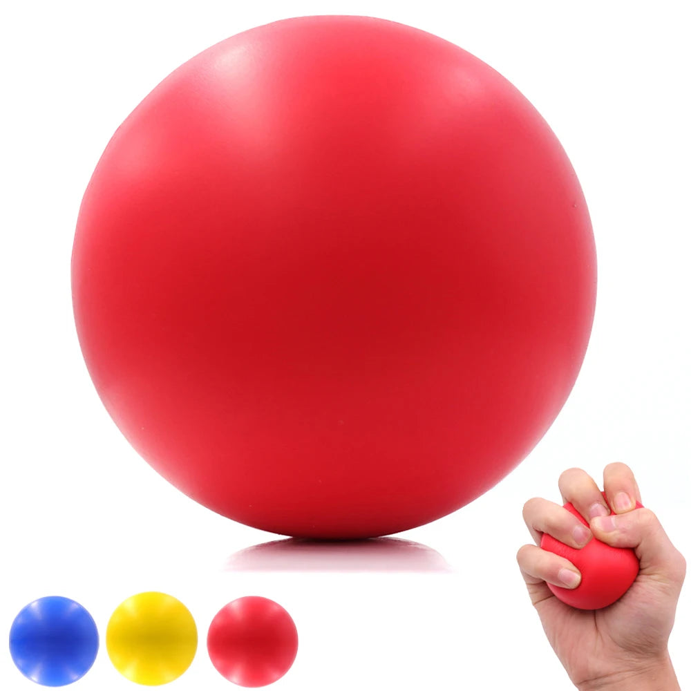 Hand Grip Strengthener, High-Quality Foam Exercise & Massage Balls for Rehabilitation & Stress Relief,2-Size Set with PU Coating