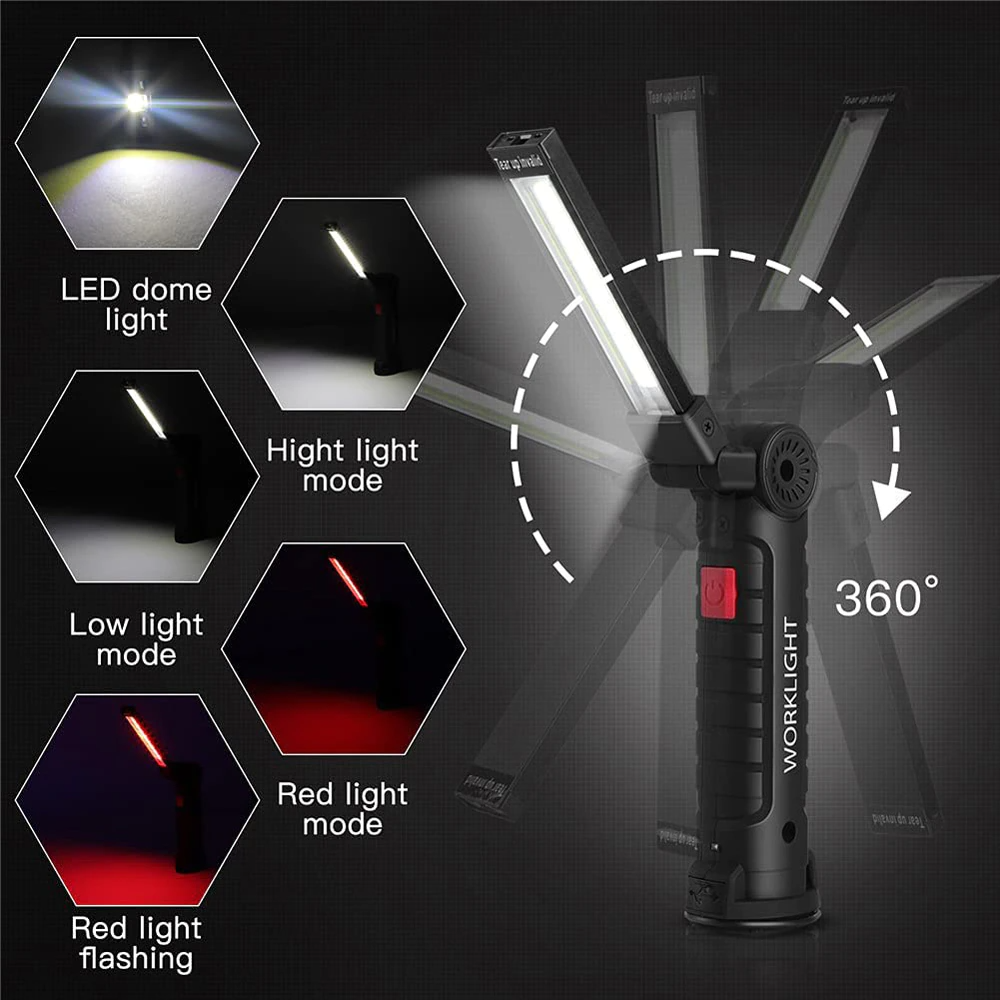 360° Rechargeable Magnetic Work Light
