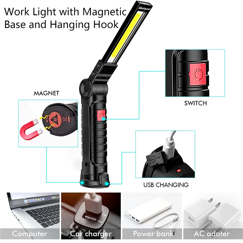 360° Rechargeable Magnetic Work Light