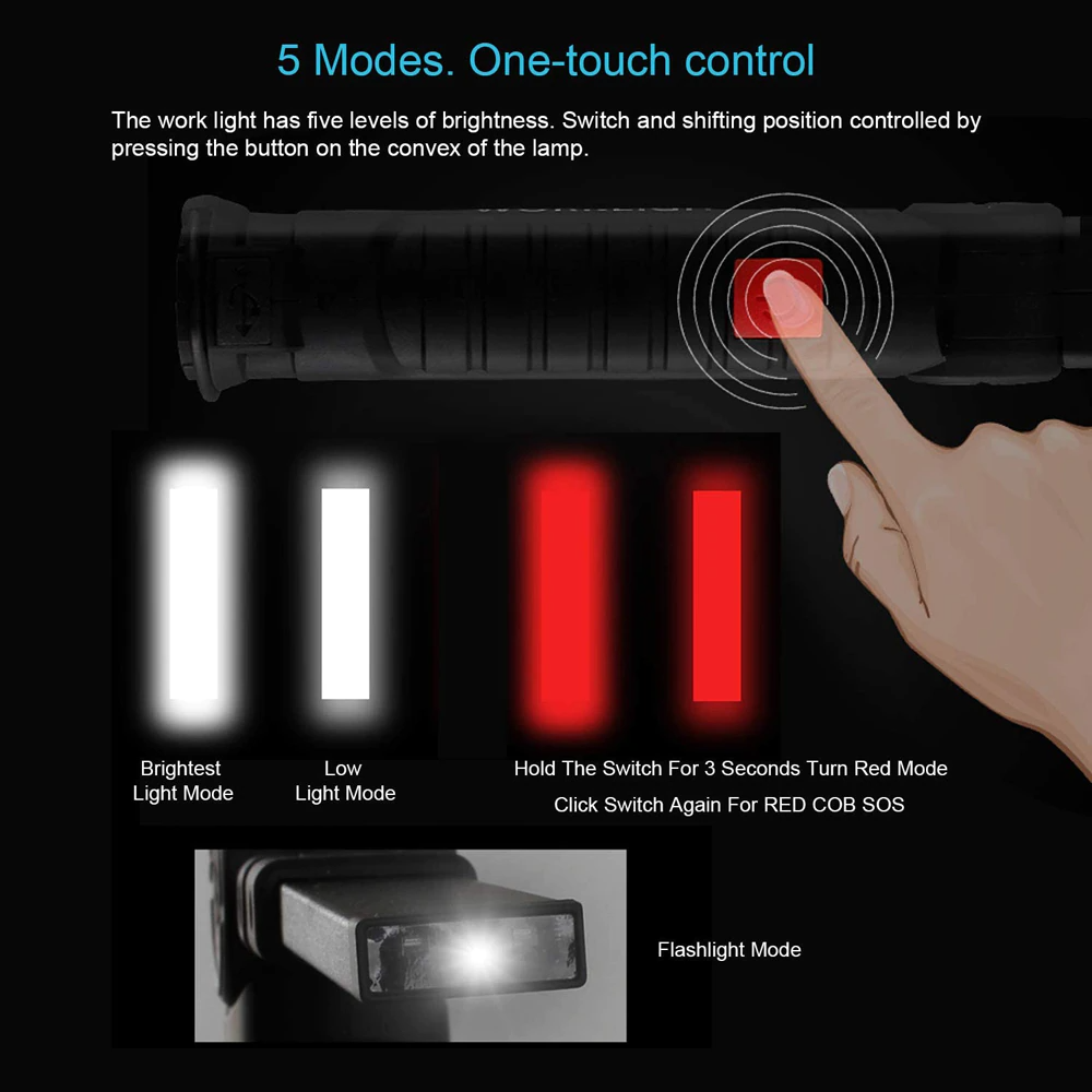 360° Rechargeable Magnetic Work Light